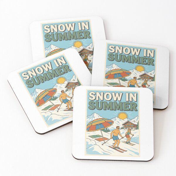 Item preview, Snow in Summer Vintage Ski Resort Travel Poster designed and sold by urbinet.