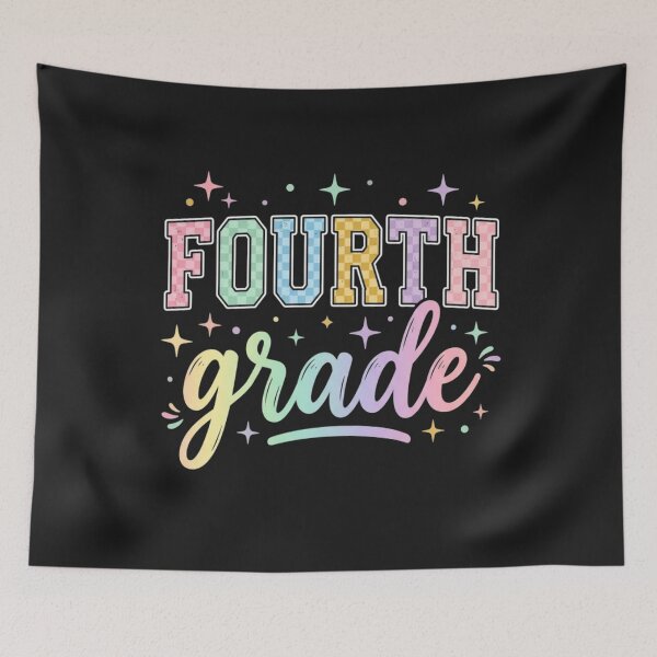 Item preview, Back to School Checkered Fourth Grade Team Teacher Students designed and sold by viectory.