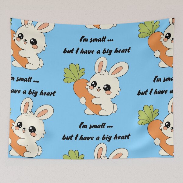 Item preview, Im Small But I Have A Big Heart Cute Bunny Shirt designed and sold by MariaPCMaria.