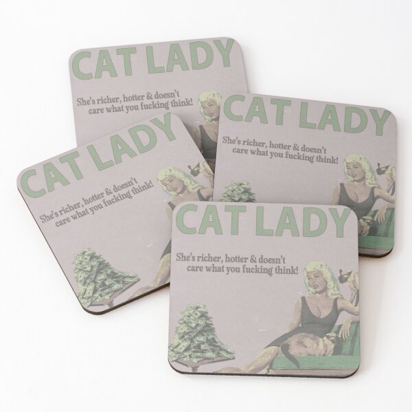 Item preview, Cat Lady Vintage Wealth Humor designed and sold by Adronia.
