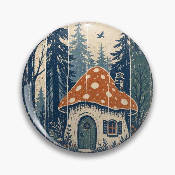 Item preview, Mushroom Cottage in the Deep Woods Witchy Halloween Aesthetic designed and sold by VisualArtsOasis.