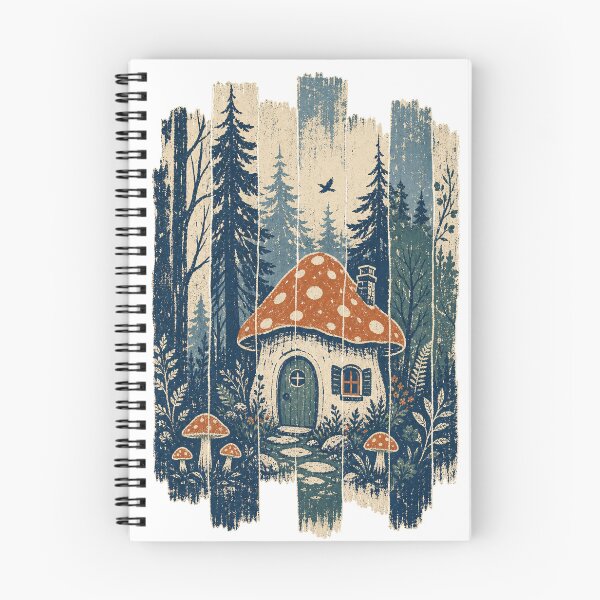 Item preview, Mushroom Cottage in the Deep Woods Witchy Halloween Aesthetic designed and sold by VisualArtsOasis.