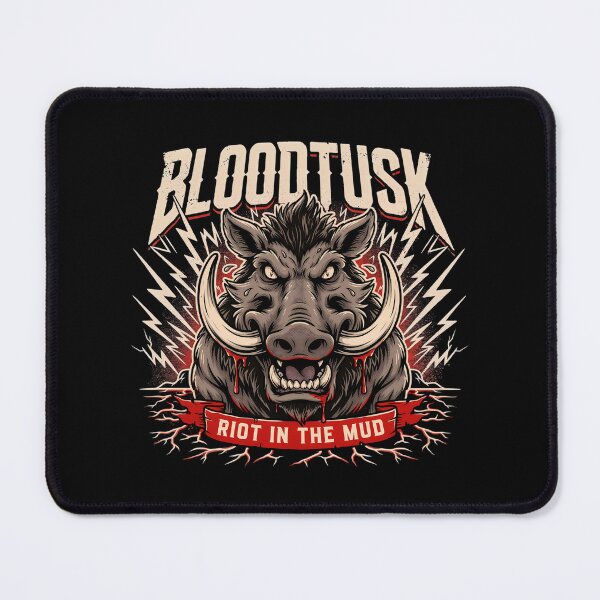 Item preview, Bloodtusk Riot In The Mud Wild Boar Deathcore Graphic designed and sold by Enea Kelo.