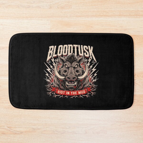 Item preview, Bloodtusk Riot In The Mud Wild Boar Deathcore Graphic designed and sold by Enea Kelo.