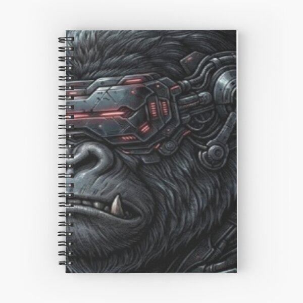 Item preview, Cybernetic Gorilla with Futuristic Tech Visor Art designed and sold by DailySparks.