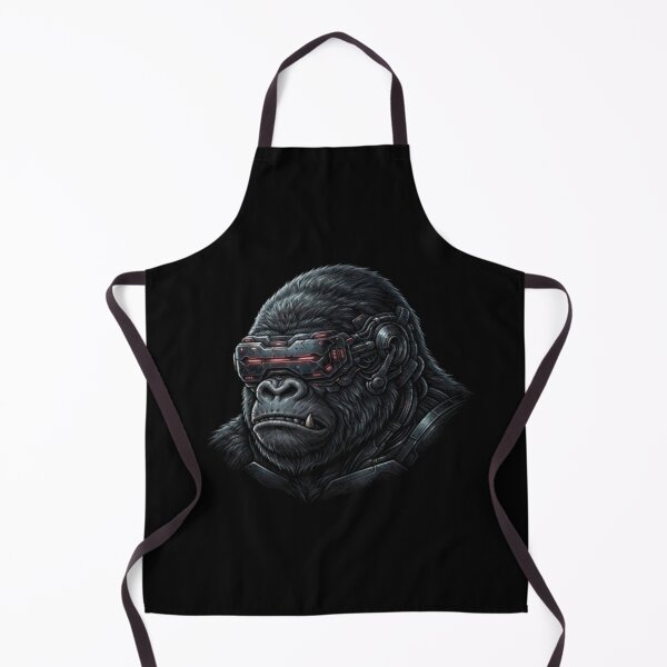 Item preview, Cybernetic Gorilla with Futuristic Tech Visor Art designed and sold by DailySparks.