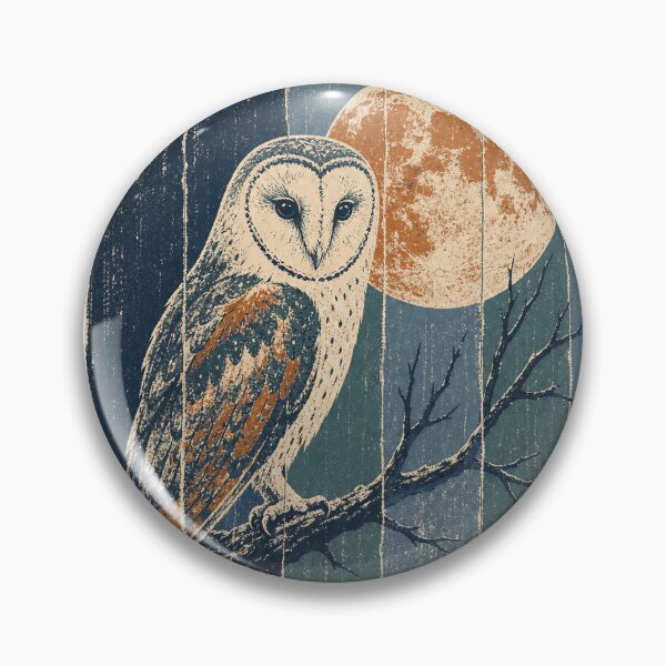Item preview, Barn Owl under the Full Moon Dark Cottagecore designed and sold by VisualArtsOasis.