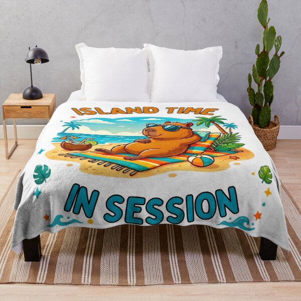 Item preview, Island Time In Session Capybara Beach Vacation T-Shirt designed and sold by laughingshirts.