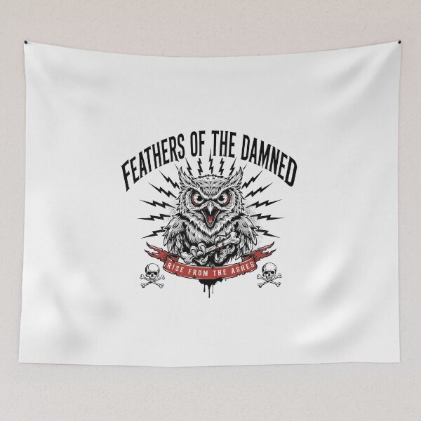 Item preview, Feathers Of The Damned Owl Bone Claw Deathcore Graphic designed and sold by Enea Kelo.
