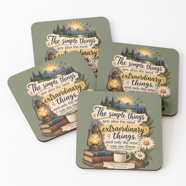 Item preview, The Simple Things Are Extraordinary Quote | Paulo Coelho Inspirational Book Quote | The Alchemist designed and sold by MimiSabu.