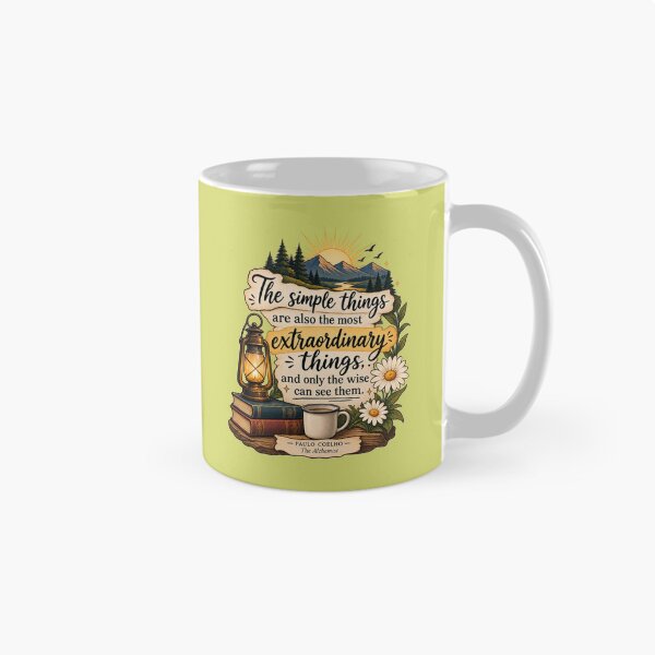 Item preview, The Simple Things Are Extraordinary Quote | Paulo Coelho Inspirational Book Quote | The Alchemist designed and sold by MimiSabu.