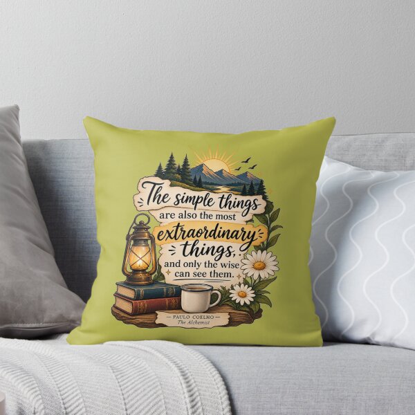 Item preview, The Simple Things Are Extraordinary Quote | Paulo Coelho Inspirational Book Quote | The Alchemist designed and sold by MimiSabu.