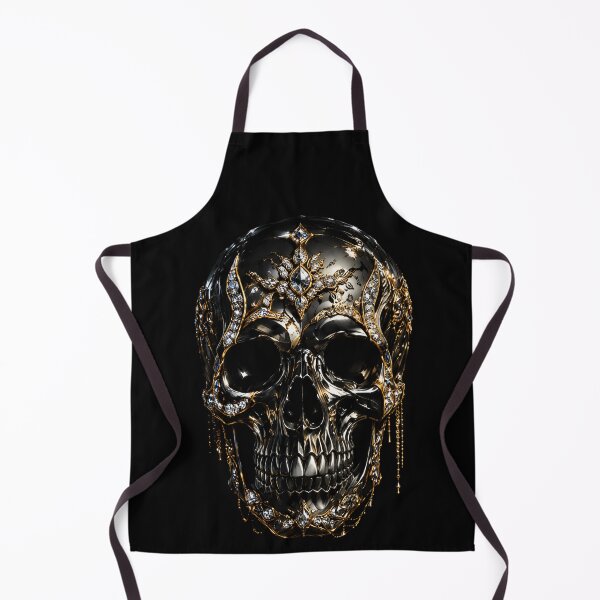 Item preview, Regal Skull Emblem – Black & Gold Gothic Art designed and sold by TheLumina.