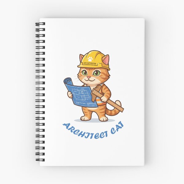 Item preview, Chief Architect Cat - Funny Engineering Blueprint Pet T-Shirt designed and sold by fowzi shokri.