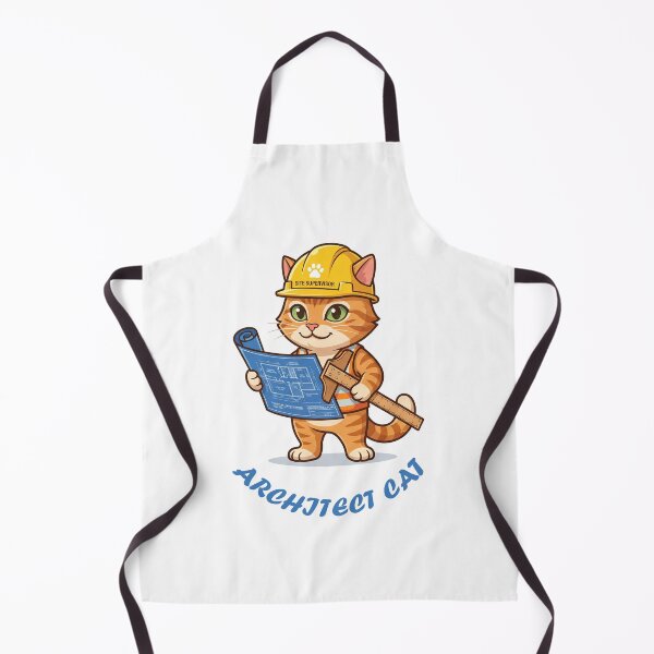 Item preview, Chief Architect Cat - Funny Engineering Blueprint Pet T-Shirt designed and sold by fowzi shokri.