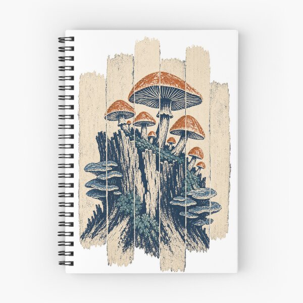 Item preview, Cluster of Mushrooms on the Old Tree Stump Witchy Occult Art designed and sold by VisualArtsOasis.