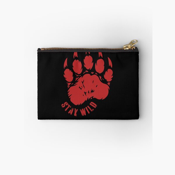 Item preview, Stay Feral, Stay Wild, bear tracks, wildlife rage designed and sold by ewicraft.