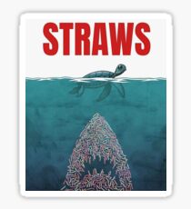 Straws - shark Sticker