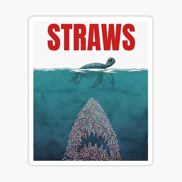 Straws - shark Sticker