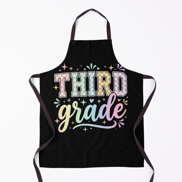 Item preview, Back to School Checkered Third Grade Team Teacher Students School designed and sold by viectory.