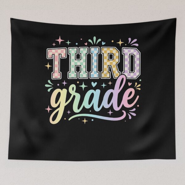 Item preview, Back to School Checkered Third Grade Team Teacher Students School designed and sold by viectory.
