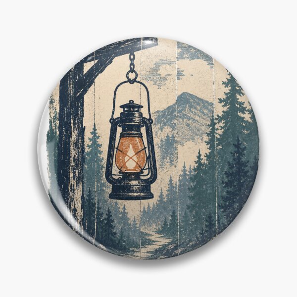 Item preview, Iron Lantern on the Foggy Forest Path Dark Cottagecore designed and sold by VisualArtsOasis.