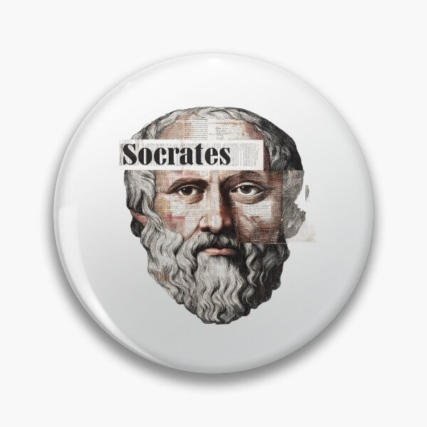 Item preview, Socrates & Ancient Greek Philosophers Collage - Stoicism & Classical Philosophy Decor (T-Shirt, Poster & Sticker) designed and sold by OzzFrequency.