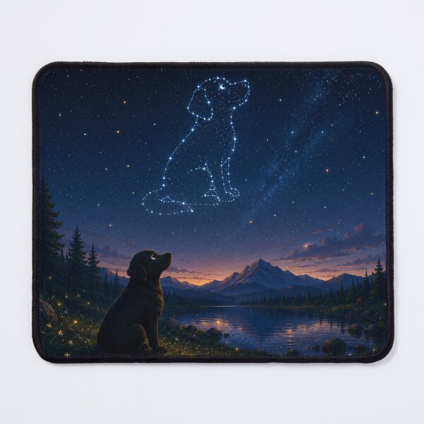 Item preview, Night of Constellations – Magical Labrador Under the Stars designed and sold by Goodthingstree.