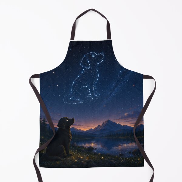 Item preview, Night of Constellations – Magical Labrador Under the Stars designed and sold by Goodthingstree.