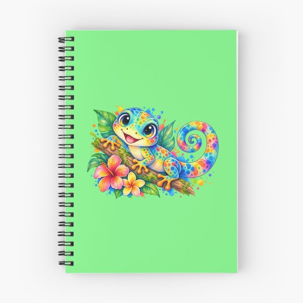 Item preview, Cute lizard watercolor style colorful illustration  designed and sold by lafataviola.
