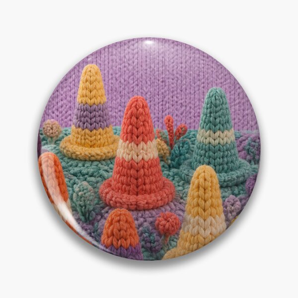 Item preview, Knitted Traffic Cone Garden designed and sold by GraphycoPublish.