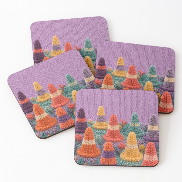 Item preview, Knitted Traffic Cone Garden designed and sold by GraphycoPublish.