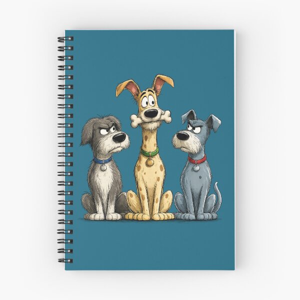 Item preview, Jealous Dogs with a Bone Cartoon Illustration designed and sold by GRFORA.