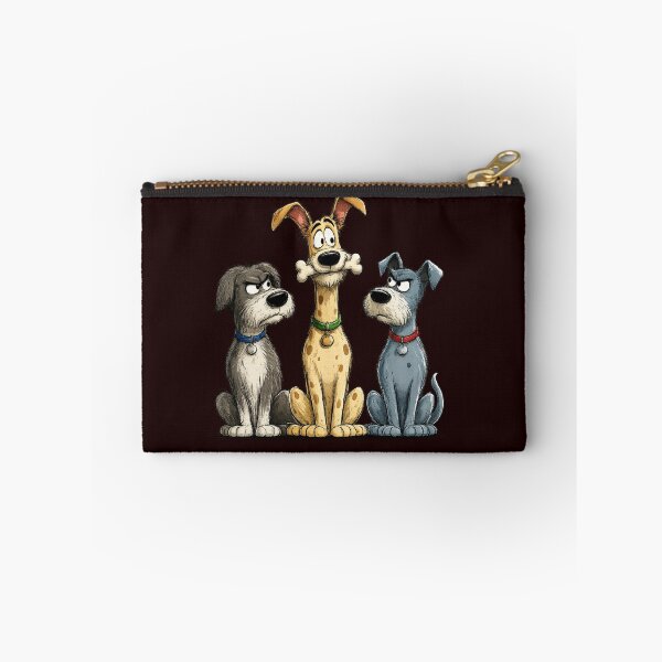 Item preview, Jealous Dogs with a Bone Cartoon Illustration designed and sold by GRFORA.