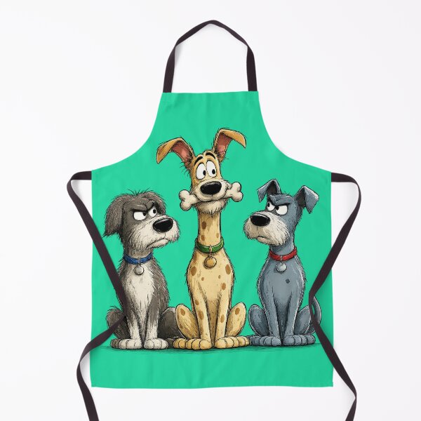 Item preview, Jealous Dogs with a Bone Cartoon Illustration designed and sold by GRFORA.