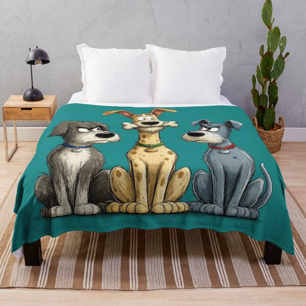 Item preview, Jealous Dogs with a Bone Cartoon Illustration designed and sold by GRFORA.