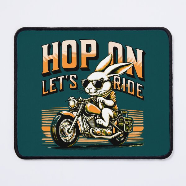 Item preview, Cool Biker Bunny Hop On Let’s Ride designed and sold by Sachie's Studio.