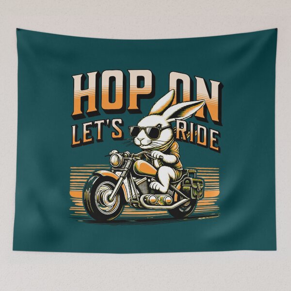Item preview, Cool Biker Bunny Hop On Let’s Ride designed and sold by Sachie's Studio.
