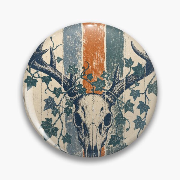 Item preview, Deer Skull under the Trailing Ivy Witchy Occult Art designed and sold by VisualArtsOasis.