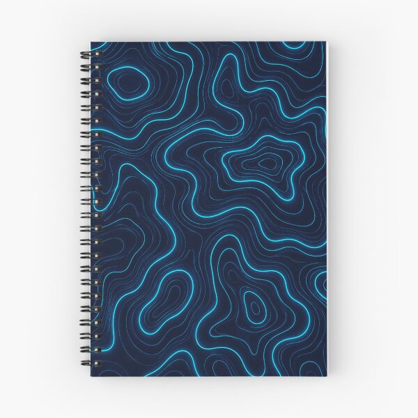Item preview, Neon Topographic Contour Waves Modern Line Art Abstract Map designed and sold by teemix.
