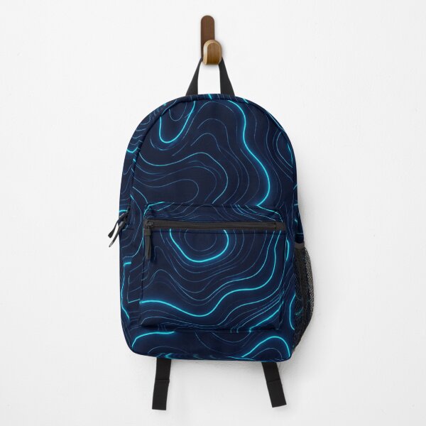 Item preview, Neon Topographic Contour Waves Modern Line Art Abstract Map designed and sold by teemix.
