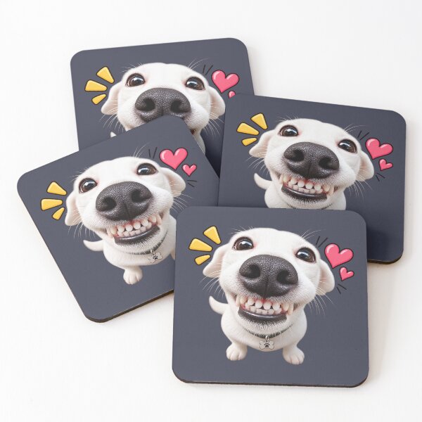 Item preview, Funny Grinning Dog Big Nose Happy Dog Meme Sticker designed and sold by StickyDelights.