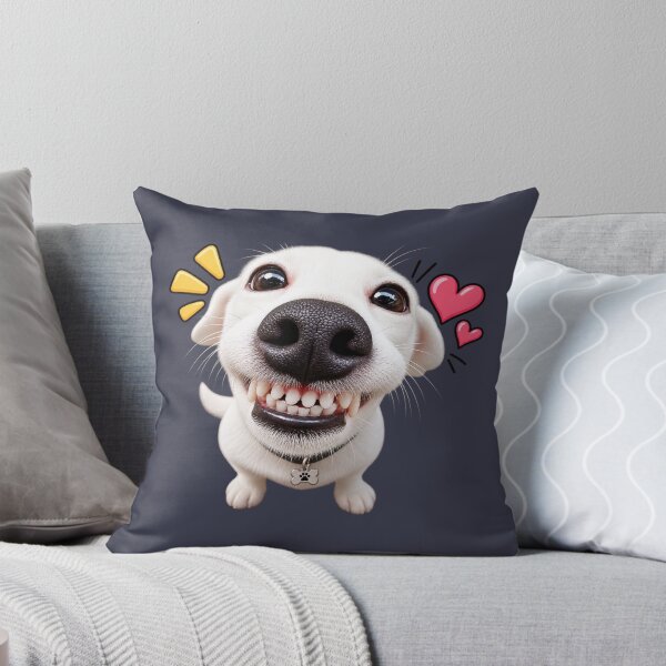 Item preview, Funny Grinning Dog Big Nose Happy Dog Meme Sticker designed and sold by StickyDelights.