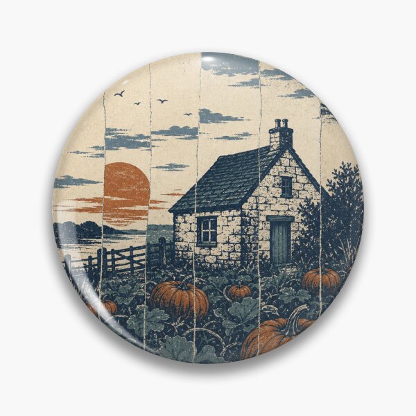 Item preview, Stone Cottage by the Pumpkin Patch Witchy Art designed and sold by VisualArtsOasis.