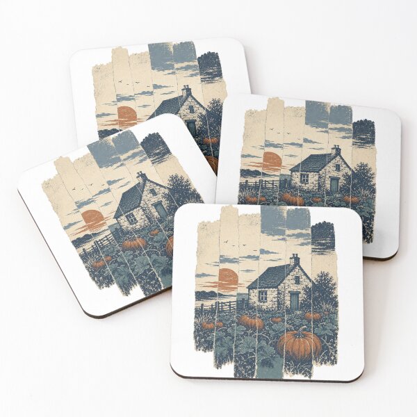 Item preview, Stone Cottage by the Pumpkin Patch Witchy Art designed and sold by VisualArtsOasis.