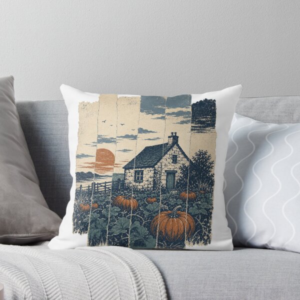 Item preview, Stone Cottage by the Pumpkin Patch Witchy Art designed and sold by VisualArtsOasis.