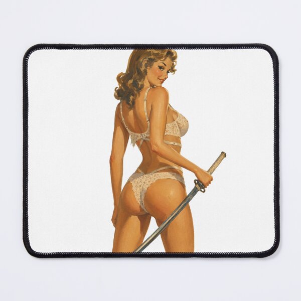 Item preview, Sword Warrior Pin Up | Vintage Fantasy Fighter Girl designed and sold by Cosplayvintage.