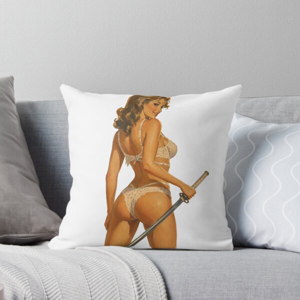 Item preview, Sword Warrior Pin Up | Vintage Fantasy Fighter Girl designed and sold by Cosplayvintage.