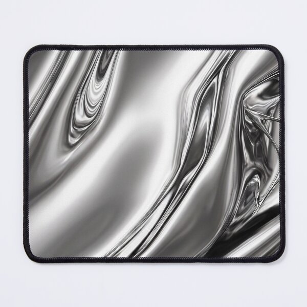 Item preview, Monochrome Flowing Chrome Abstract designed and sold by JenniferMoren.