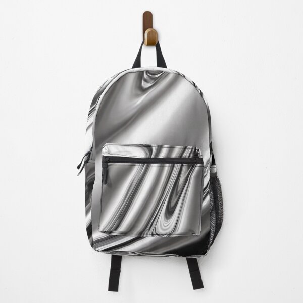 Item preview, Monochrome Flowing Chrome Abstract designed and sold by JenniferMoren.